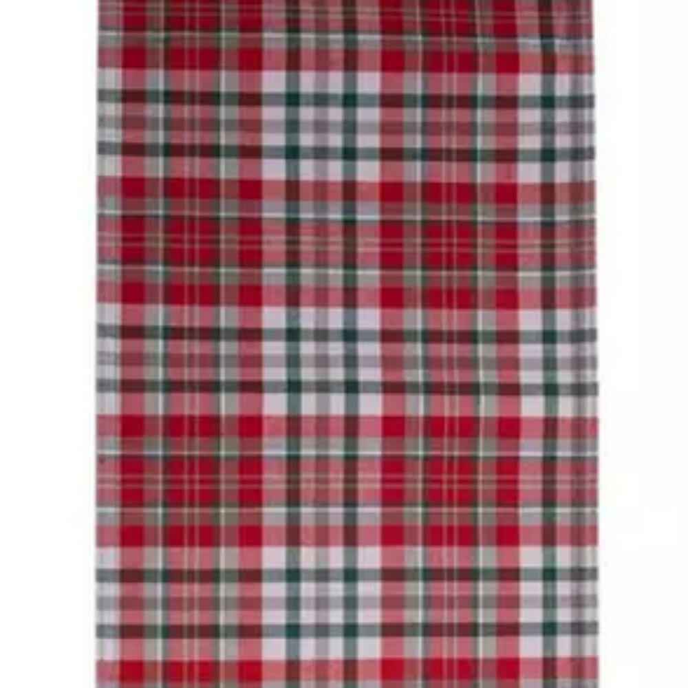 Red and Green Plaid Table Runner, NWT